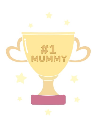Mother's Day card for the best Mummy - Number 1 Mummy created by Helen Stephanie Design