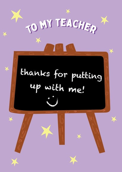 Thanks For Putting Up With Me - Thank You Teacher created by @Laura Lonsdale Designs
