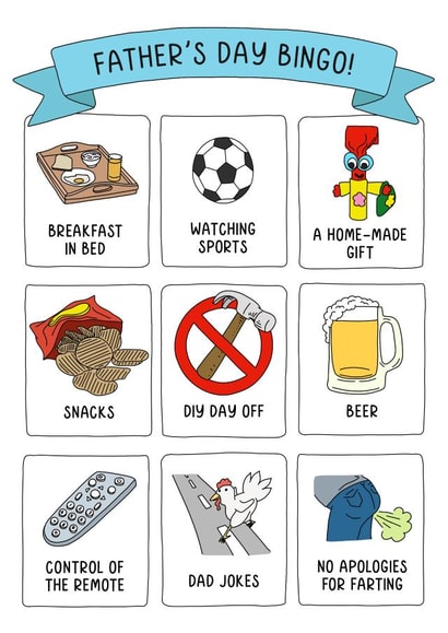 Funny Father's Day Card - Bingo created by Evie Garnett Designs