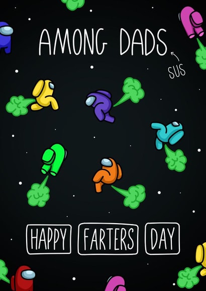 Funny Father's Day card - Among Us - Gaming created by Evie Garnett Designs