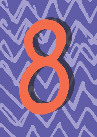 Simple 8 year old birthday card - eight today created by Becka Griffin
