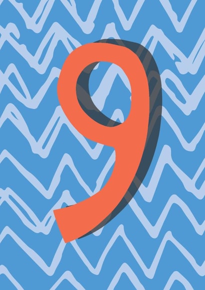 9th Birthday Card for Child - happy ninth birthday created by Becka Griffin