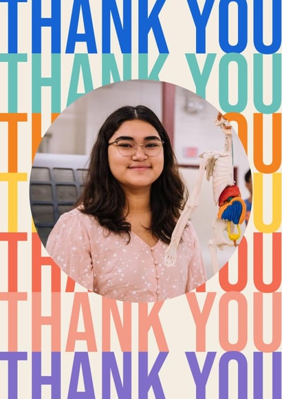 thank you friend Thank You Personalised Photo Card 22130 created by Parakeets Greets thortful