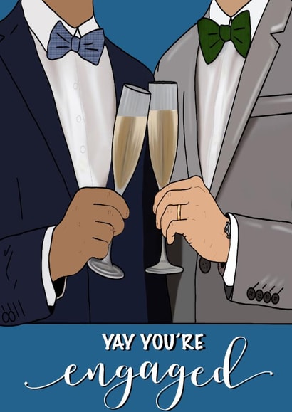 Cute Engagement Card - LGBTQ+ - Yay created by Pawwmarkss