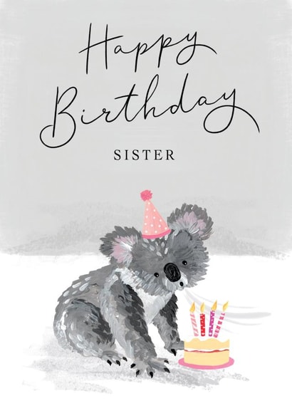 Cute Birthday Card - Sister - Koala created by Making Meadows Ltd
