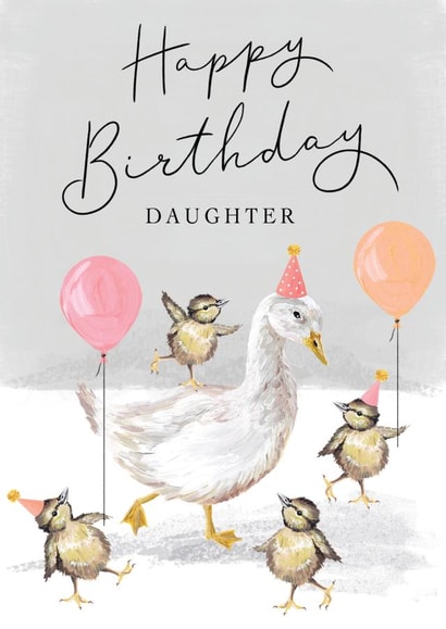 Cute Birthday Card - Daughter - Goose and Chick created by Making Meadows Ltd
