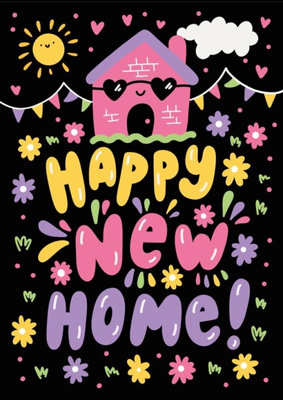 Happy New Home Card - Cute and fun house - Congratulations created by @studio27eleven