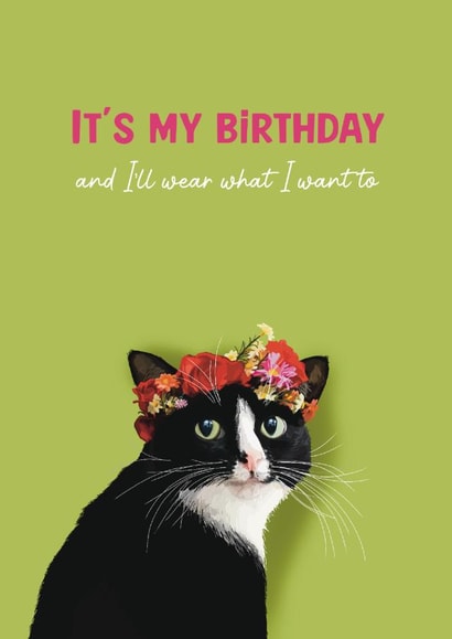 I'll Wear what I want Card | Fun Cat Birthday Card created by Robyn May Henry