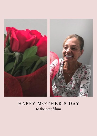 best mum Mothers Day Personalised Photo Card 22145 created by thortful