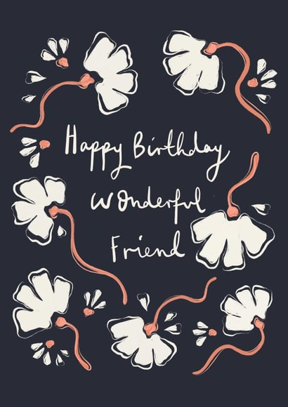 Floral birthday card for special friend created by Samantha sullivan