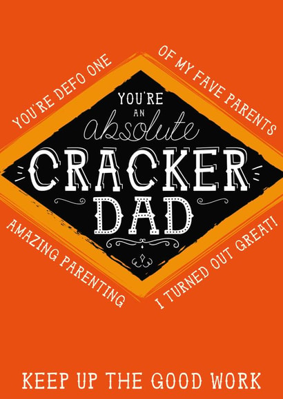 Funny Father's Day Card - You're an absolute cracker Dad created by  la la la     Designs