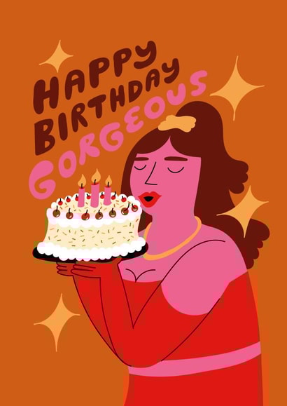 Happy Birthday Gorgeous - Birthday Card for her created by Natalie Byrne