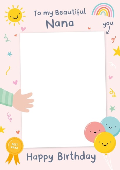 My Beautiful Nana Birthday Card - Drawing of Nana created by Macie Dot Doodles