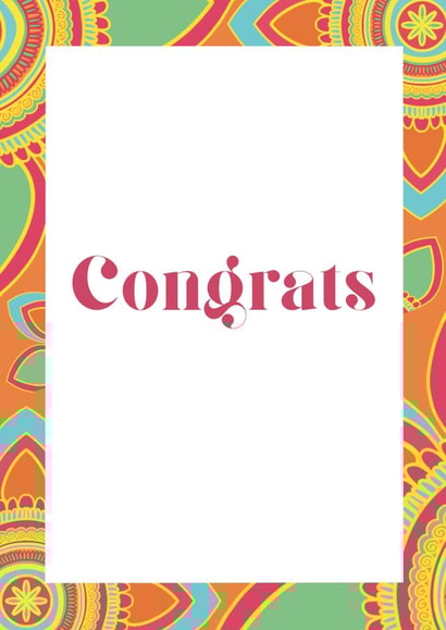 Colourful Indian Congratulations card created by Posted With Pyaar