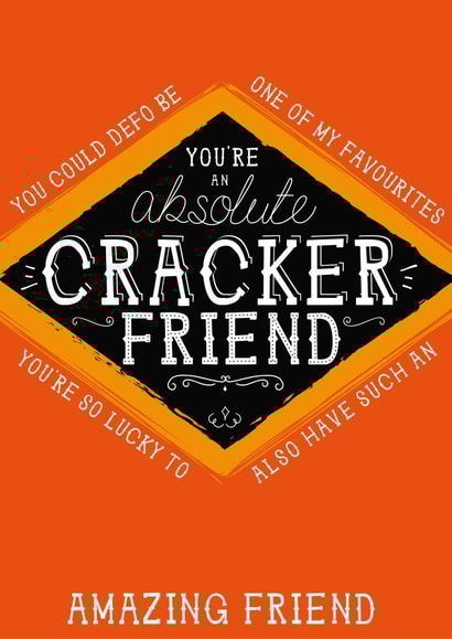Friend Jacobs Cracker Card - You're an absolute cracker Friend created by la la la Designs