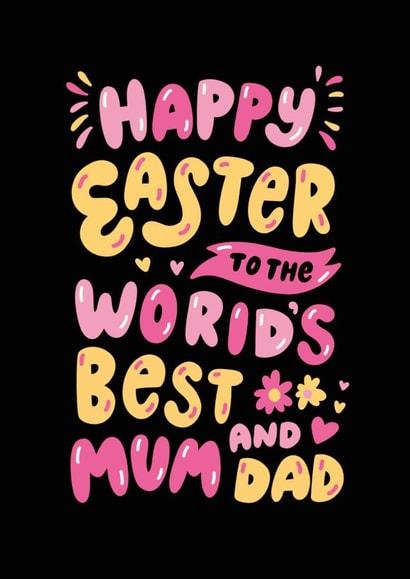 Cute Easter Card for Mum and Dad - Happy Easter Wishes created by @studio27eleven
