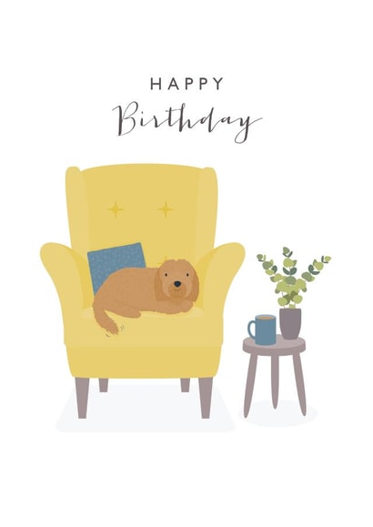 Happy Birthday Cockapoo Card created by Klara Hawkins