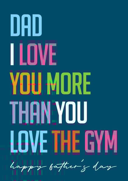 Cute Father's Day card - Dad - Gym created by Fierce Females Club