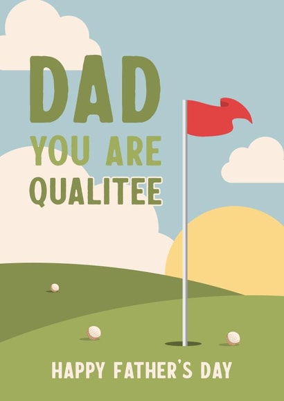 Cute Father's Day card - Dad - Qualitee created by Seabird Studio