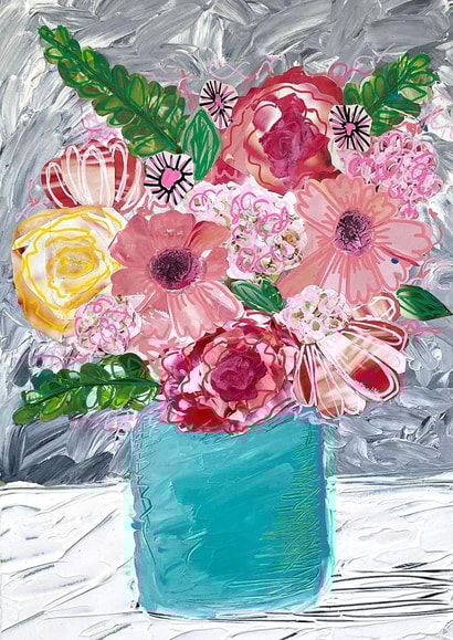 Floral gift card great for any occasion created by Brittney Herzik @lifewithherz