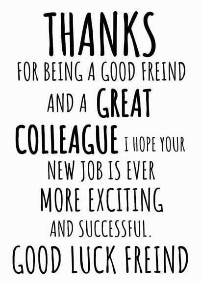 Leaving for a new job created by TIMLSET