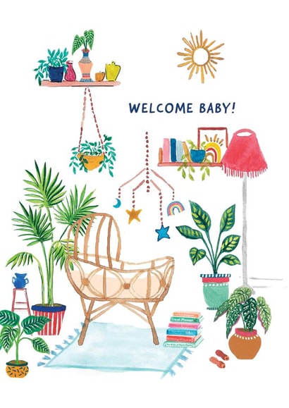 Cute New Baby Card - Welcome Baby! created by Zoe May Designs