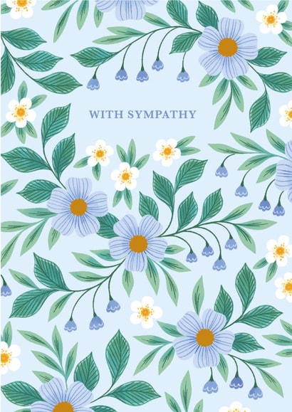 With Sympathy | Floral | Thinking Of You | So Sorry For Your Loss | Condolence created by Ricicle Cards