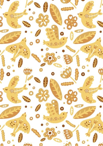 Pretty Blank Card - Birds created by Miss NoProblem