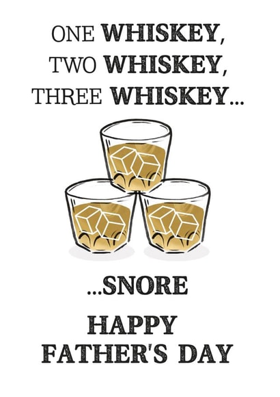 Funny Card for Father's Day for that whiskey drinker that you love created by Dan Bang Studio