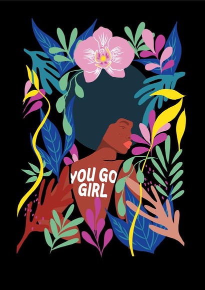 Pretty Congratulations Card - You Go Girl created by Michaela Organ