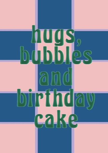 Cute Birthday Card for Best Friend - Birthday Cake - Tartan Print created by Maddison Ball