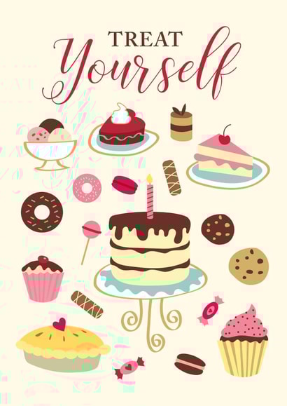 Treat Yourself Birthday Card created by The Imagination Spot