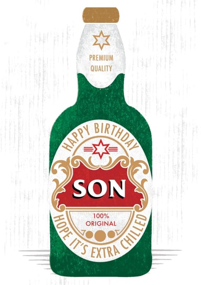 Classic birthday card - Son- beer - Hope it's extra chilled created by 0nly Me!
