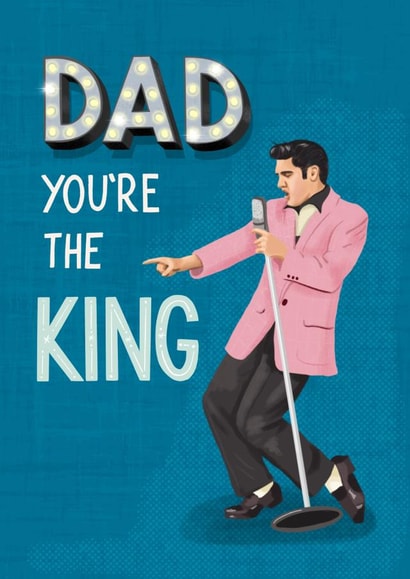 Retro Father's Day Card - Elvis - King created by Silky Rose Design