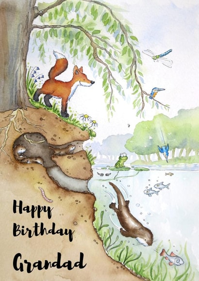 Classic Birthday Card - Riverside - Grandad created by Kate Garrett
