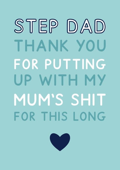 Funny Step Dad Card For Father's Day created by Jeff and the Squirrel