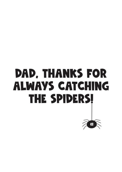 Funny Father’s Day card - dad - spiders created by Naomi Park