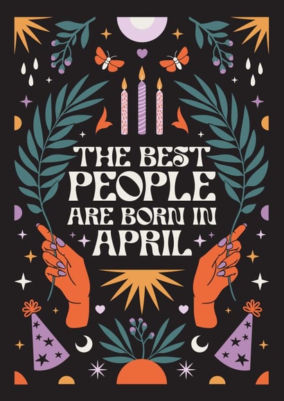The Best People Are Born In April - Heartfelt - Cute - Horoscope created by Oh Ellie Studio