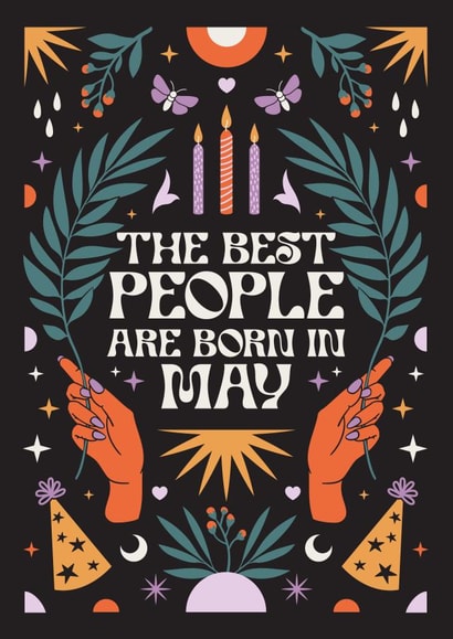 The Best People Are Born In May - Pretty - Gothic - Heartfelt - Horoscope created by Oh Ellie Studio