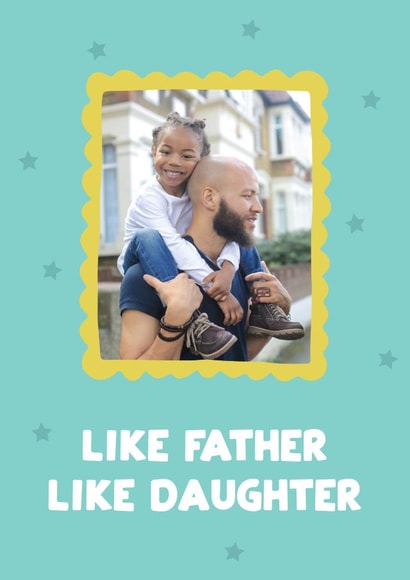 Cute Father's Day Card - Like Father Like Daughter created by Seabird Studio