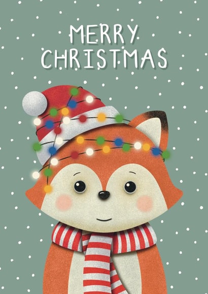 Cute Illustration Christmas Card - Fox - Snowy created by SH Designs
