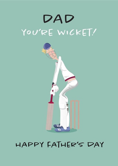 Cute Fathers Day - cricket obsessed Dad! created by Pink Pig