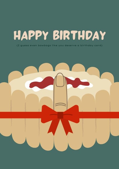 Rude Birthday Cake Card - F*ck you for friends and siblings- Scottish Slang created by F*ck You Cards