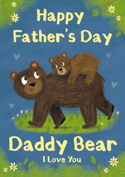 Happy Father's Day Daddy Bear created by Holly Bushnell Illustration