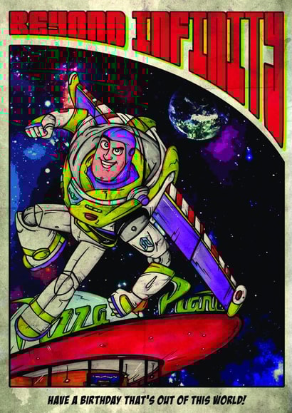 Buzz Lightyear inspired birthday card - Beyond Infinity! created by NMB Artworks