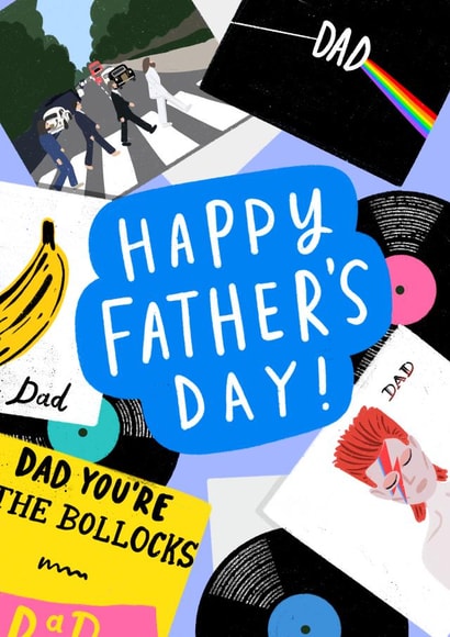 Father's Day Card - Record Collector Dad created by Violet and Alfie