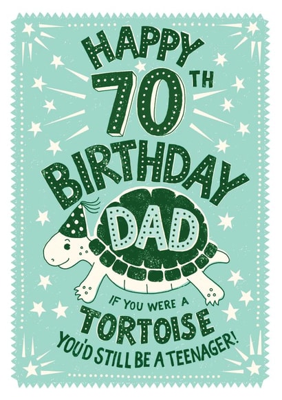 Dad's Funny 70th Birthday Card created by Alexandra Snowdon