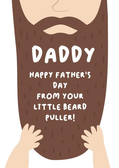 Funny Father's Day Card - Little Beard Puller created by Jessica Eyre