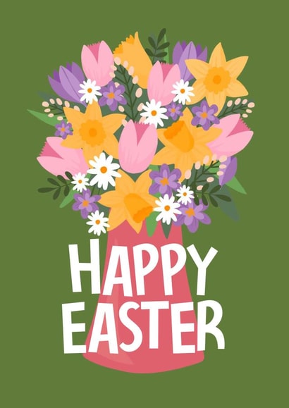 Pretty Easter Card - Flower Vase created by Duckduckle Design