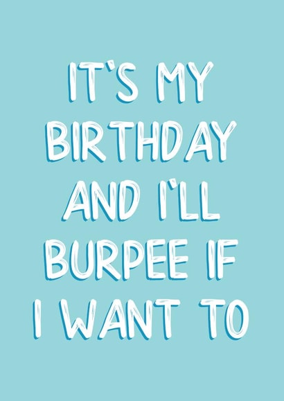 Funny birthday card for your gym buddy. created by Fierce Females Club